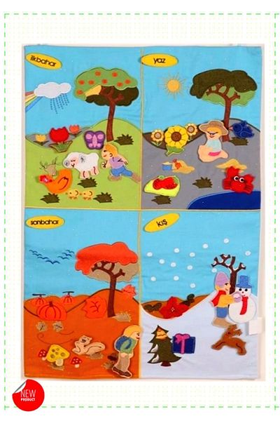 OMZ Boys' and Girls' Montessori Toys - Four Process Velcro Board
