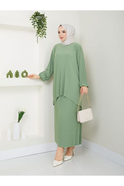 MODAMÜNASİP Υπέροχο διπλό κοστούμι με φούστα, άνετο και κομψό