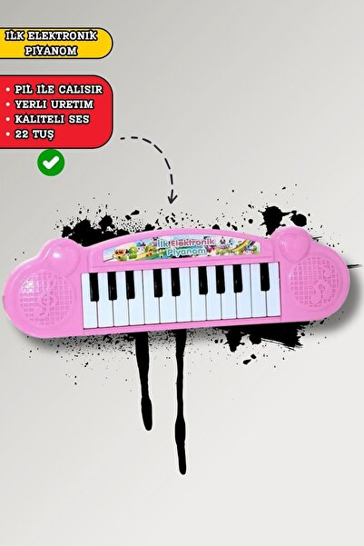 Genel Markalar Pembe Elektronik Piyano Eğitici Oyunlar Ilk Elektronik Piyanom...