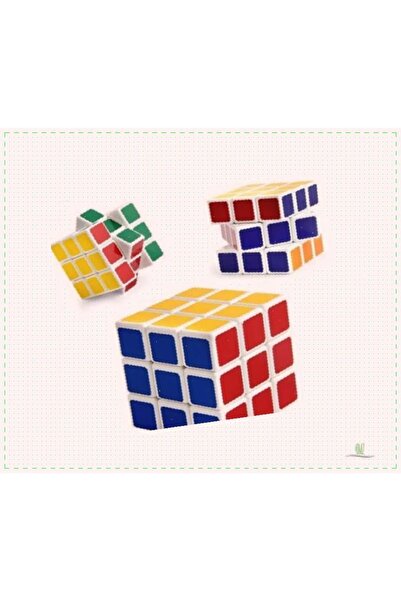 OMZ 3x3x3 Eğitici Zeka ve Sabır Küpü Yapboz Neon Renkler Kız Erkek Cocuk Egitici Montessori Oyuncaklar