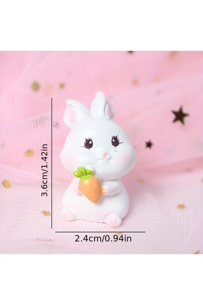 ÇAĞATÖLYE Silikon Kalıbı 1 Adet Minik Havuçlu Tavşan Rabbit Biblo Mum  Mold K...