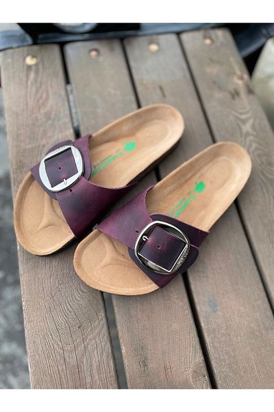 Land of Cork Minerva Genuine Leather Anatomical Cork Sole Slippers