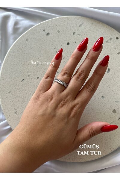 You Accessory Yarım Tur Sılver Çelik Yüzük