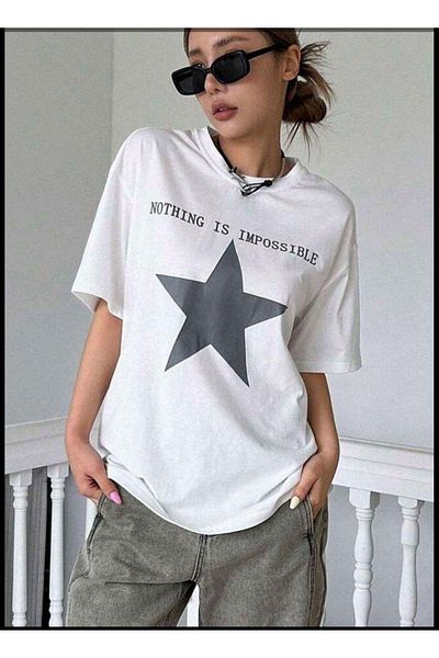 Gofeel Unisex Oversize T-shirt - Τίποτα δεν είναι αδύνατο Λεπτομέρεια