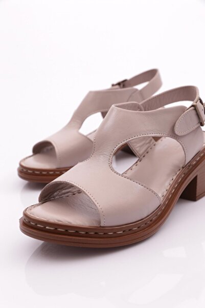 DGN Women's Open Sides Sandals Silver Tan Genuine Leather 41435109