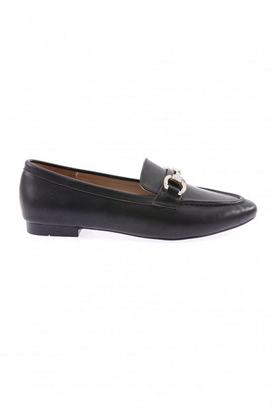 DGN Loafer negru pentru femei cu cataramă de piatră - 25721085