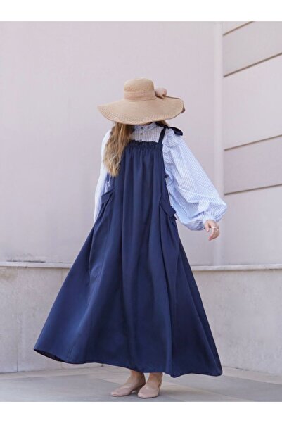 Launes جيليه/سالوبيت بجيب كبير باللون الأزرق الداكن