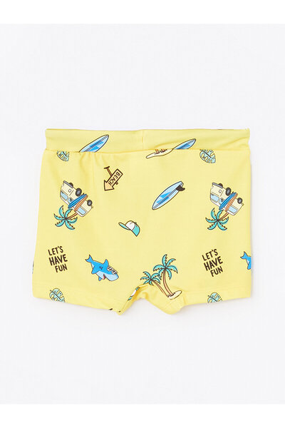 LC Waikiki Plavecké šortky s elastickým pasem s potiskem LCW pro chlapečka