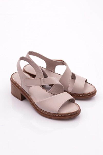 DGN Silver Tan Genuine Leather Women's Sandals - Back Tie 41235109