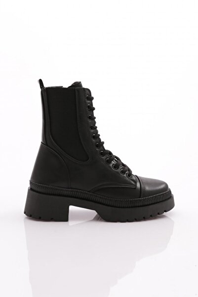 DGN Women's Stretch Detailed Boots Black 211013121027