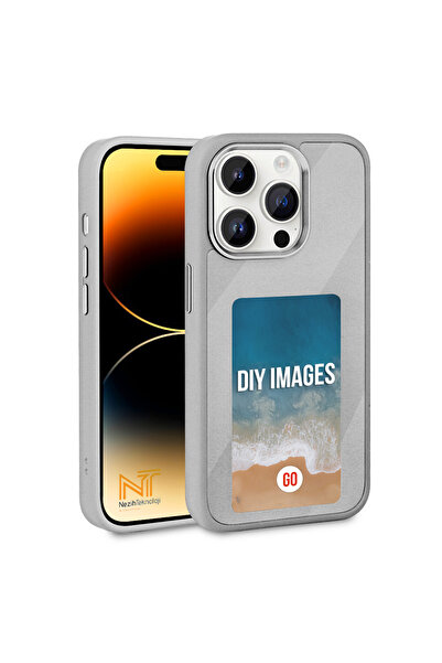 Nezih Case Apple iPhone 15 Pro Max Kılıf Ekranı Yansıtan  Akıllı NFC Kapak Kılıf