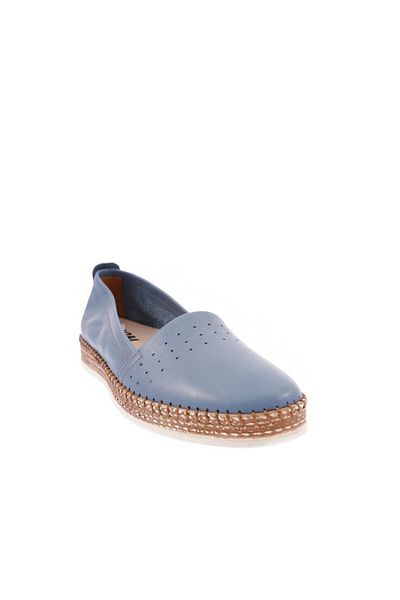 DGN P25-22y Încălțăminte anatomică moale pentru femei Pantofi din piele din piele naturală Denim Blue