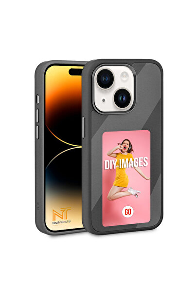 Nezih Case Apple iPhone 15 Uyumlu Ekranı Yansıtan  Akıllı NFC Kapak Kılıf