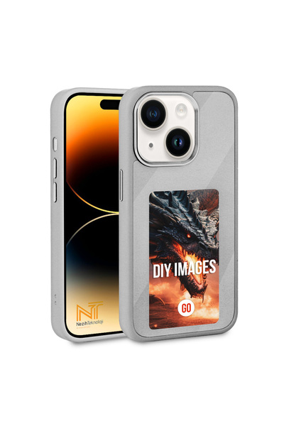 Nezih Case Apple iPhone 15 Uyumlu Ekranı Yansıtan  Akıllı NFC Kapak Kılıf