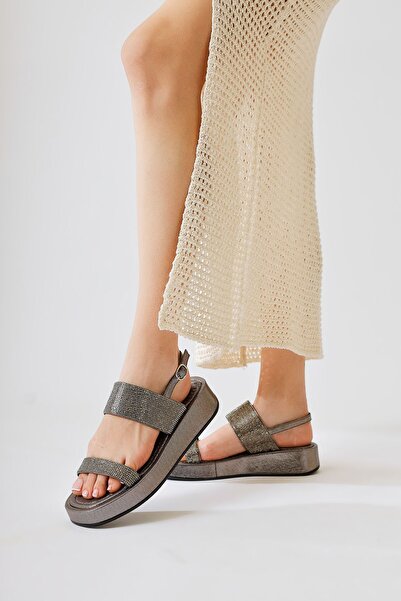 Limoya Cisela Platinum Stone Banded Women's Sandals Opportunity Product