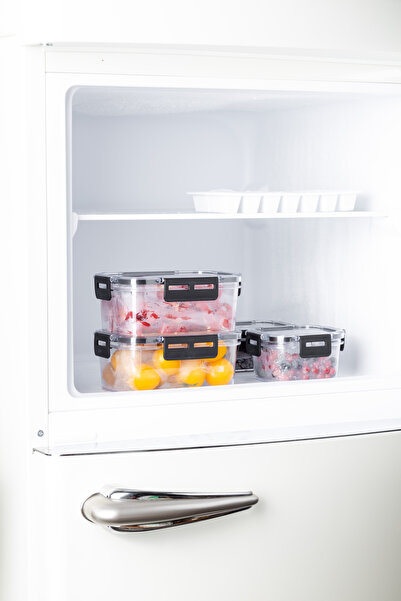 Nandy Home 1800ML Set of 3 Square Clear Storage Set with Lock Lid