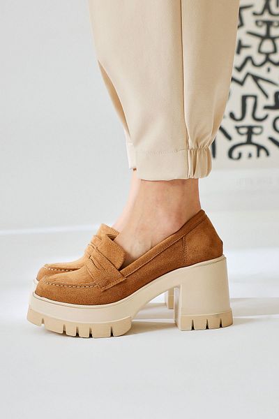 Limoya Chanpen Mink Suede Buckle Detailed Platform Women's Casual Shoes