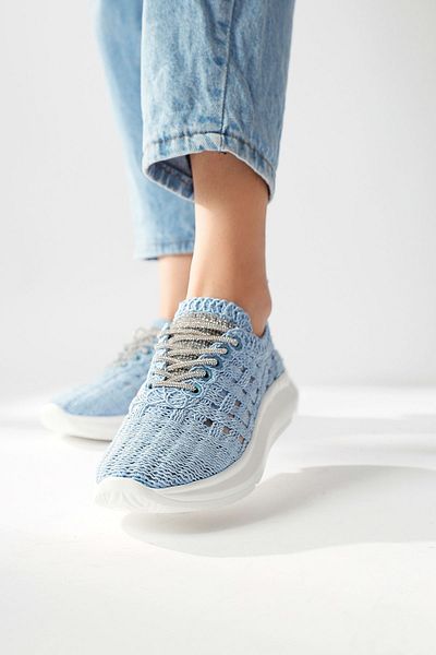 Limoya Pantofi sport pentru femei Melisia Blue Stone tricotat cu detalii