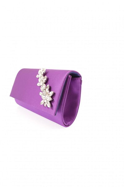 DGN Purple Satin Women's Evening Dress Clutch Bag - 51063152