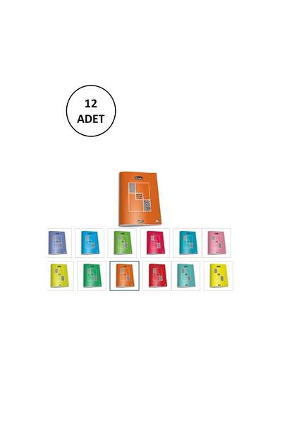 MBB ETİCARET 12 قطعة من دفتر المدرسة الثانوية Umut A5 - Pp.غطاء، 100-1 ورقة