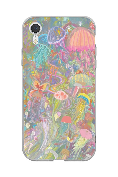 SUPER FRAME Iphone XR Uyumlu Deniz Anası Tasarımlı Şeffaf Telefon Kılıfı