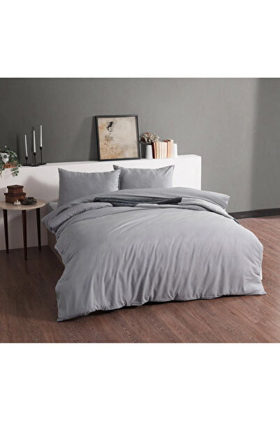 Doqu Home Pure Line Двоспальний сірий комплект постільної білизни