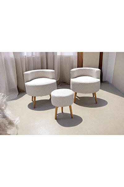 BEYLERBEYİ Çay seti ikili koltuk Berjer ve puf takımı (salon , Balkon, ofis) ...