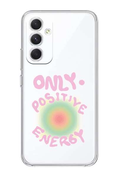 SUPER FRAME Samsung Galaxy A55 Uyumlu Pozitif Enerji Tasarımlı Şeffaf Telefon...