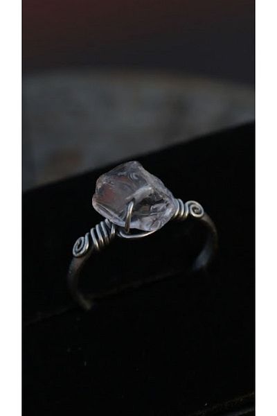 Paganca Crystal Quartz Natural Stone Spiritual Energy Ring