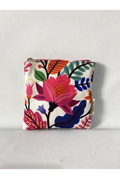TALKING DREAMS Fuchsia flower patterned mini wallet