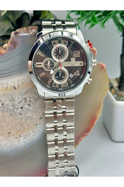 Reward Stylish Men's Wristwatch - New Season with Calendar and Steel Band