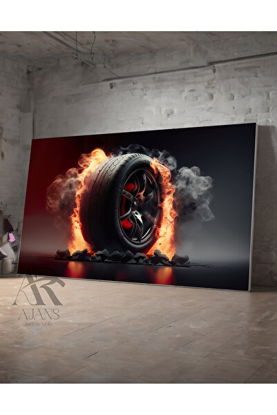 AR AJANS KANVAS TABLO Smoke And Tire Gallery Pictură decorativă automată pe p...