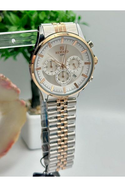 Reward Stylish Men's Wristwatch - New Season with Calendar and Steel Band