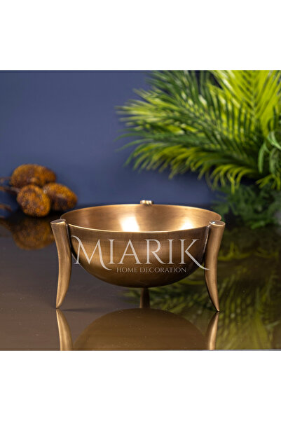 MIARIK DESIGN & DEKORASYON Dekoratif Orta Boy Fil Dişi Kase Saksı Vazo 17 cm