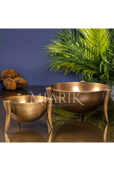 MIARIK DESIGN & DEKORASYON Dekoratif 2li Boy Fil Dişi Kase Saksı Vazo 14 Ve 1...