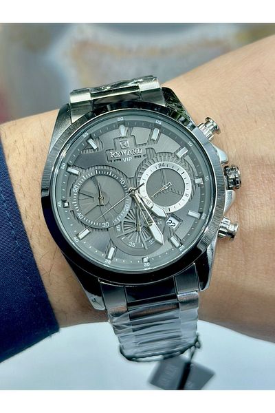 Reward Stylish Men's Wristwatch - New Season with Calendar and Steel Band