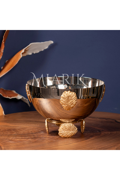 MIARIK DESIGN & DEKORASYON Dekoratif Seta Yaprakli Kase