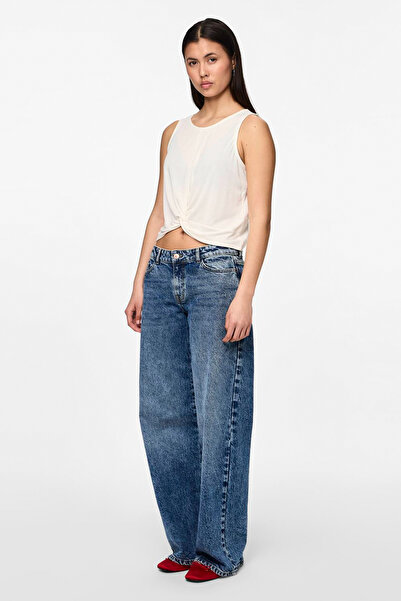 PIECES PCANORA SL Knot Top BC - Ψηλόμεσο Knot Top