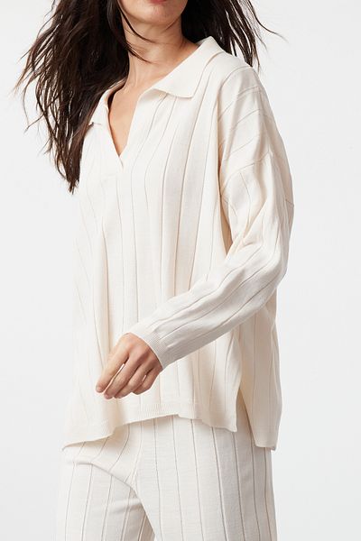 Trendyol Collection Széles formájú kő színű kötöttáru szett - TWOAW24AU00092