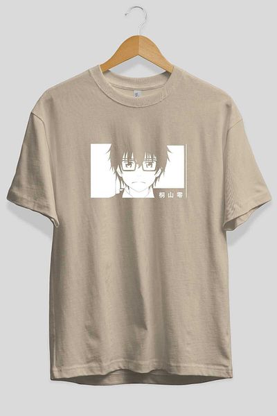 Ankhises Rei Kiriyama 3 Tricou supradimensionat Bej Imprimat în față Anime Bărbați Femei
