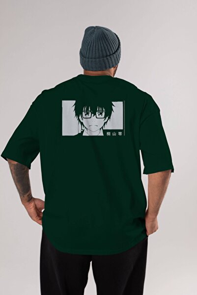 Ankhises Rei Kiriyama 3 Anime Leđa Štampano Smaragdno Zelena Oversize kroj T-...