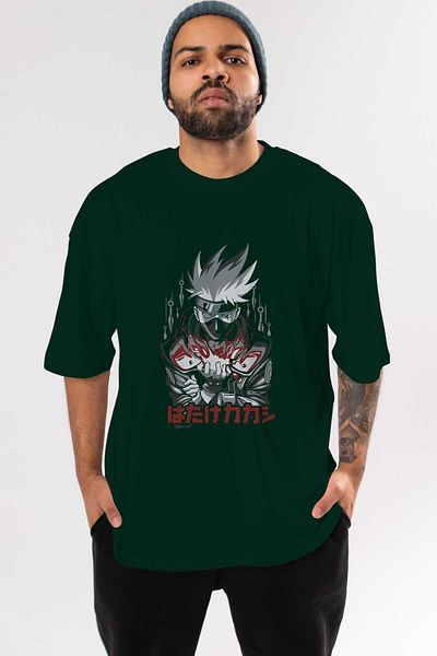 Ankhises KAKASHI HATAKE NARUTO 1 Anime - Σμαραγδένιο Πράσινο Υπερμεγέθη μπλουζάκι Ανδρικό Γυναικείο