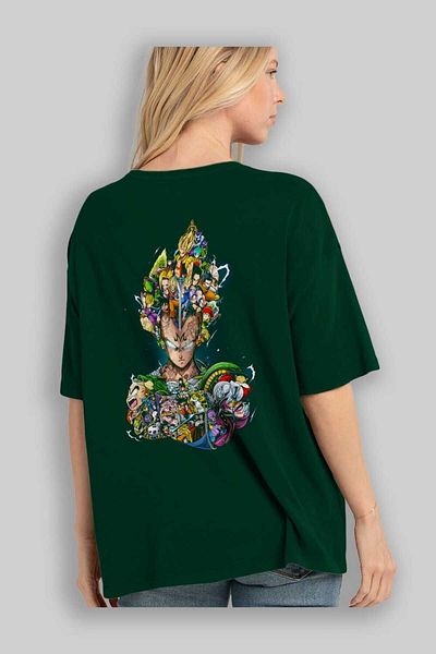 Ankhises DRAGON BALL ART (3) - Σμαραγδένιο πράσινο Anime Oversize βαμβακερό μπλουζάκι ανδρικό γυναικείο
