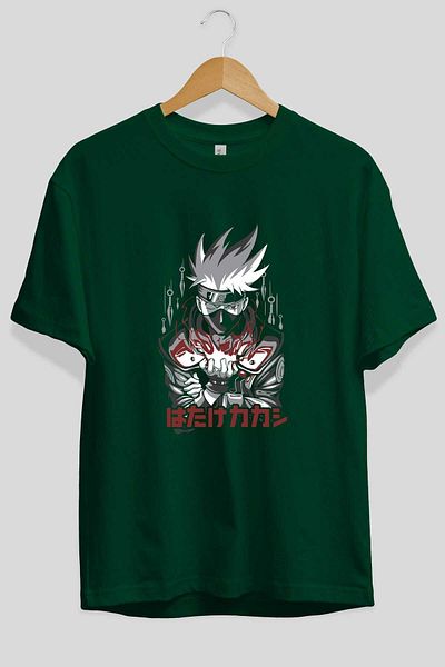 Ankhises KAKASHI HATAKE NARUTO 1 Anime - Σμαραγδένιο Πράσινο Υπερμεγέθη μπλουζάκι Ανδρικό Γυναικείο