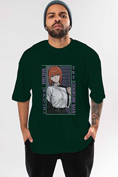 Ankhises Smaragdno zelena Oversize kroj Makima Anime film "Čovek sa motornom ...