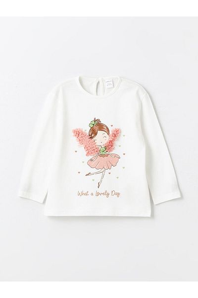 LC Waikiki Lcw Crew Neck Long Sleeve Baby Girl T-Shirt and Leggings Set of 2