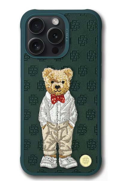 ZuckBear غطاء باريس جنتلمان المتوافق مع آيفون 15 برو - ربطة عنق 415094