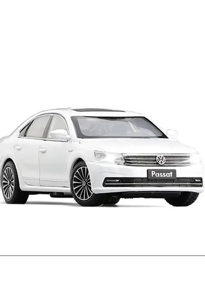 CarStore VW LİSANSLİ PASSAT MAKET METAL ARABA BİREBİR AYNİ SUNROOFLU BEYAZ