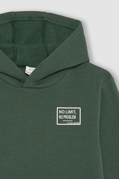 DeFacto Thick and Hooded Boys' Sweatshirt - Printed, A9778a823wn