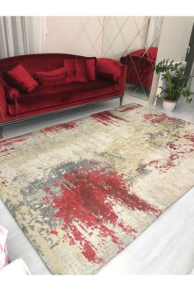 MEKA TEKSTİL نموذج جديد نموذج طائرة حمراء غطاء السجاد المرن